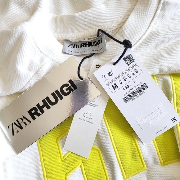 NEW ZARA X RHUIGI LOGO SWEATSHIRT NWT SIZE MEDIUM - Picture 15 of 16